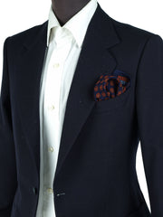 Fazzoletto da taschino blu in lana e cashmere PABLITO