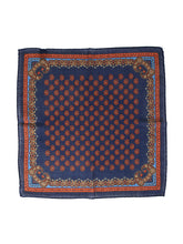 Fazzoletto da taschino blu in lana e cashmere PABLITO