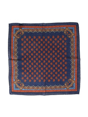 Fazzoletto da taschino blu in lana e cashmere PABLITO