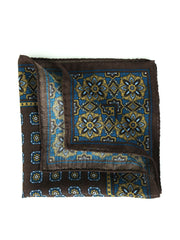 SAMBA Brown Wool and Cashmere Pocket Square