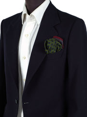 Fazzoletto da taschino verde in lana e cashmere ANGELA