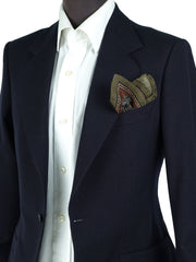 Fazzoletto da taschino verde in lana e cashmere PABLITO