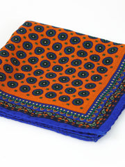 BRITANY Orange Wool and Cashmere Pocket Square