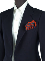 Fazzoletto da taschino arancione in lana e cashmere PABLITO