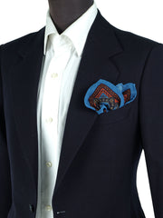 Fazzoletto da taschino ottanio in lana e cashmere PABLITO