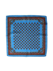 Fazzoletto da taschino ottanio in lana e cashmere PABLITO