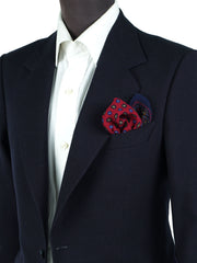 Fazzoletto da taschino rosso in lana e cashmere NICOLA