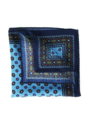 Fazzoletto da taschino celeste in lana e cashmere NICOLA