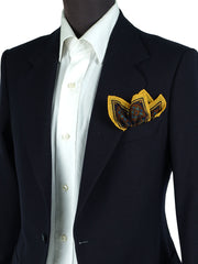 Fazzoletto da taschino giallo in lana e cashmere SAMBA