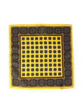 Fazzoletto da taschino giallo in lana e cashmere SAMBA