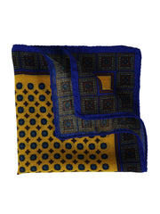 ANGELA yellow wool and cashmere pocket square