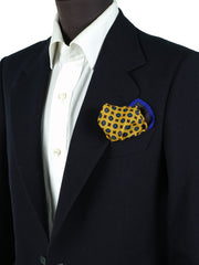 ANGELA yellow wool and cashmere pocket square