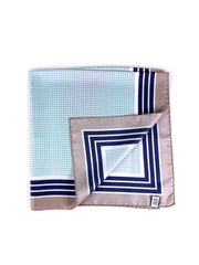 Foulard POL verde chiaro in seta stampata
