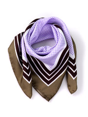 Foulard POL lilla in seta stampata