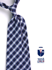 Cravatta 3 pieghe PRISMATO seta jacquard blu sky