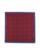 Fazzoletto da taschino rosso in seta stampata REED