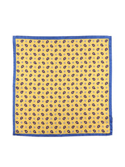 Fazzoletto da taschino giallo in seta stampata REED