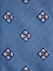SABRY skyblue jacquard silk 3 Fold necktie