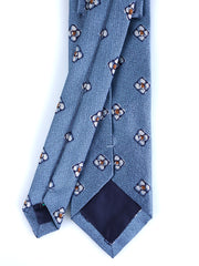 SABRY skyblue jacquard silk 3 Fold necktie