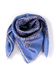 Foulard SAME celeste in seta stampata