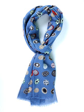 Sciarpa blu avion in cotone FABRIS