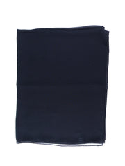 Sciarpa nera in pura seta georgette PERLA