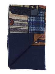 Stola blu in pura lana VERITY