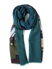 Stola verde in pura lana VERITY