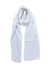 Sciarpa grigio chiaro in pura seta georgette PERLA