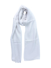 Sciarpa grigio chiaro in pura seta georgette PERLA