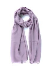 Sciarpa rosa antico in pura seta georgette PERLA