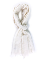 Sciarpa bianco in cashmere GREZZA