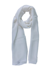 Sciarpa bianca in pura seta georgette PERLA