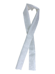 Sciarpa JAMIE in pura seta stampata Bianco caldo