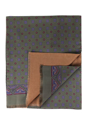 Sciarpa doppiata verde in Seta/Lana ROBERT