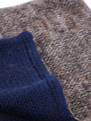 MAGLIO brown wool/acrylic infinity scarf