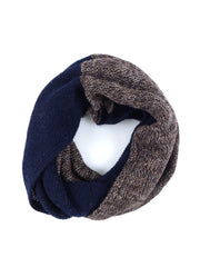 MAGLIO brown wool/acrylic infinity scarf