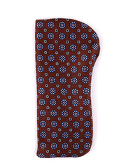 Portaocchiali marrone SENESE in seta stampata inglese