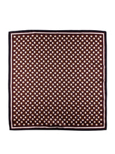 Foulard uomo a pois marrone e nero in seta stampata SMEAGOL