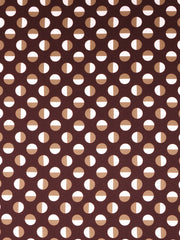 Foulard uomo a pois marrone e nero in seta stampata SMEAGOL