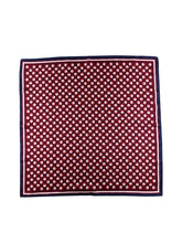 Foulard uomo a pois bordeaux e blu navy in seta stampata SMEAGOL