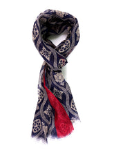 Sciarpa SOFFIO in puro lino Blu