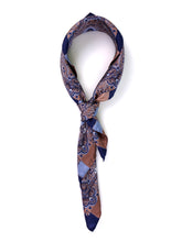 Foulard blu in seta stampata SOMELI