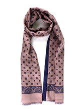 Sciarpa doppiata in seta\lana stampata ROBERT beige