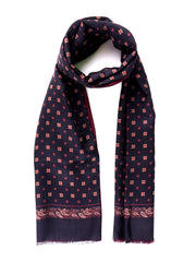 Sciarpa nero doppiata in seta\lana SPORTY