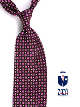 Cravatta 3 pieghe STACEY in seta tessuta marrone