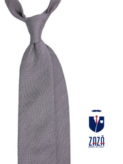 Cravatta 3 pieghe STARK seta\lino grigio