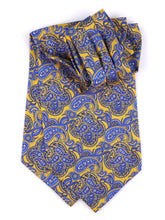 Ascot doppia punta giallo in seta stampata SUNSEA