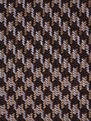 Cravatta 3 pieghe TERRA seta jacquard marrone