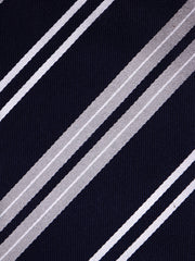 Cravatta 3 pieghe TITANIO seta jacquard blu scuro